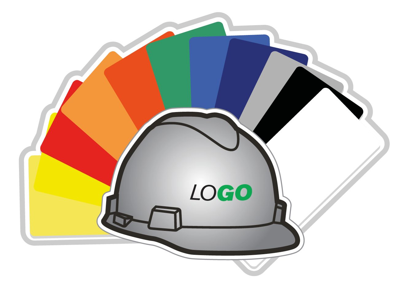 Logoed MSA hard hats are available in 10 colours